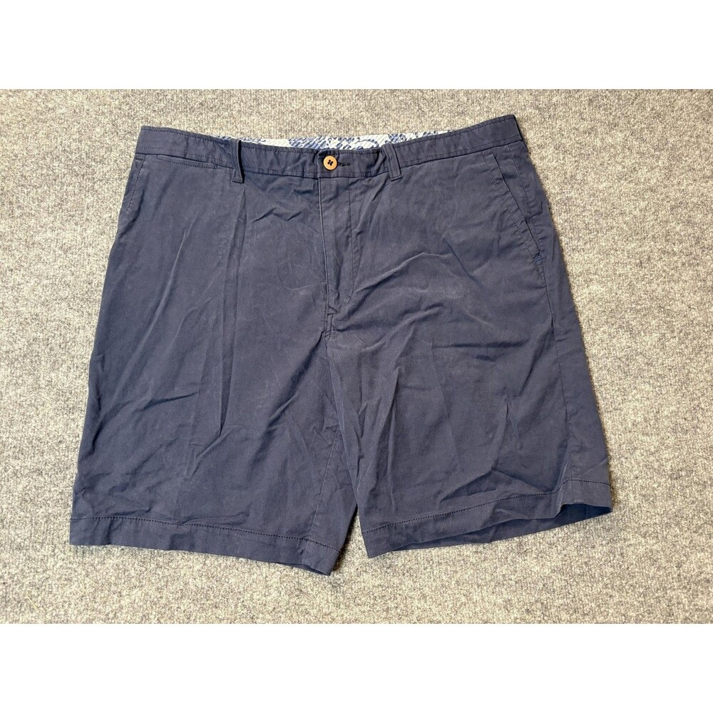 Tommy Bahama Chino Shorts Mens 40 Blue Stretch 9" Inseam Casual Tencel Summer